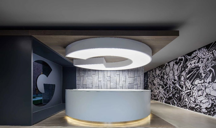 it公司辦公室前臺設(shè)計效果圖