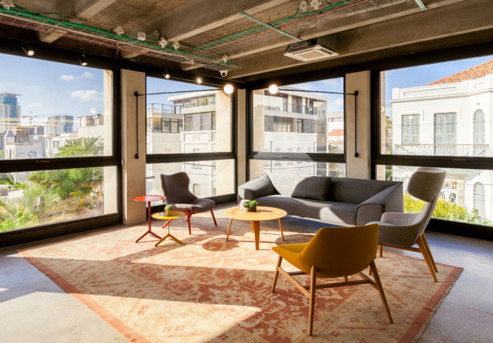 綠色辦公室交流區(qū)設計效果圖