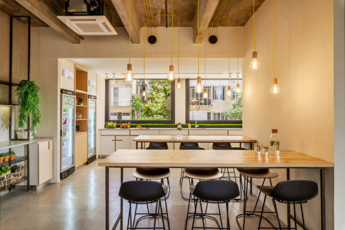 綠色辦公室茶水間設計效果圖