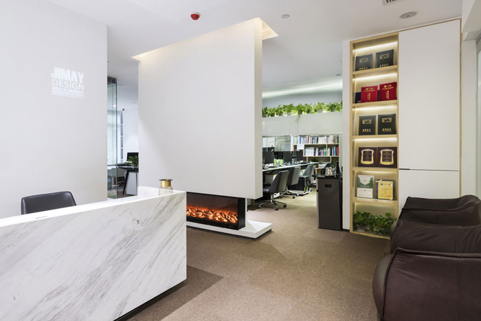 設(shè)計(jì)公司辦公室前臺(tái)裝修效果圖