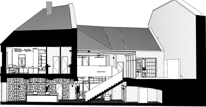 舊廠房辦公室裝修設(shè)計剖面圖