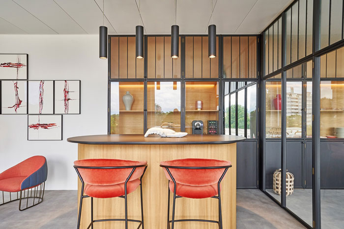 研究機構(gòu)辦公室接待區(qū)裝修效果圖