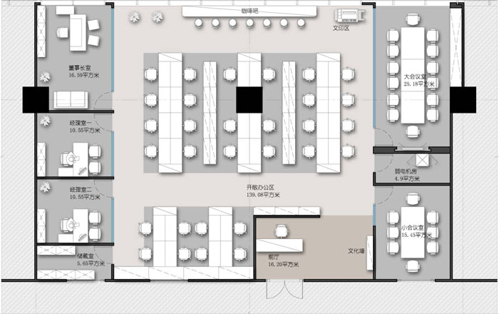 食品公司辦公室設(shè)計(jì)平面圖