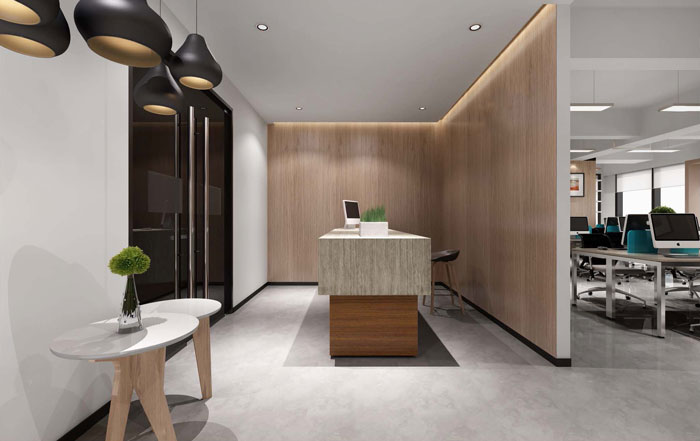 食品公司辦公室接待區(qū)設(shè)計(jì)效果圖