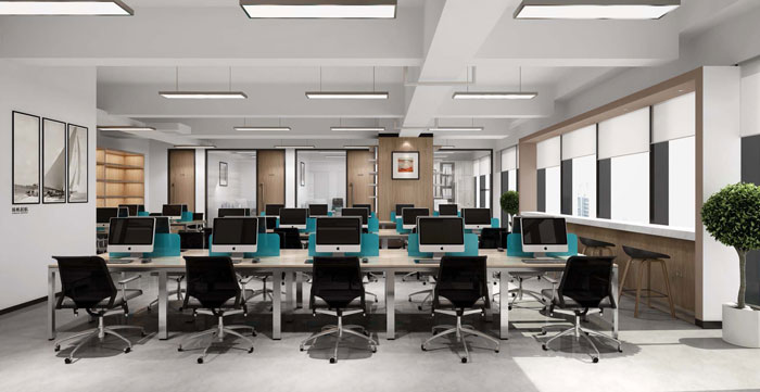 食品公司辦公室辦公區(qū)設(shè)計(jì)效果圖