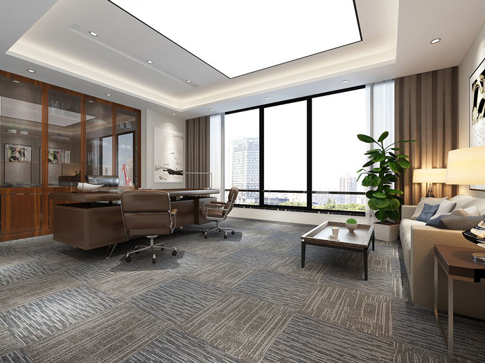 金融公司總經(jīng)理辦公室裝潢效果圖