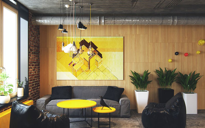 復(fù)古辦公室接待區(qū)裝修設(shè)計(jì)效果圖