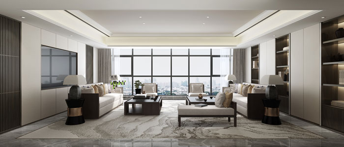 杭州控股公司總經(jīng)理辦公室裝修設(shè)計(jì)效果圖