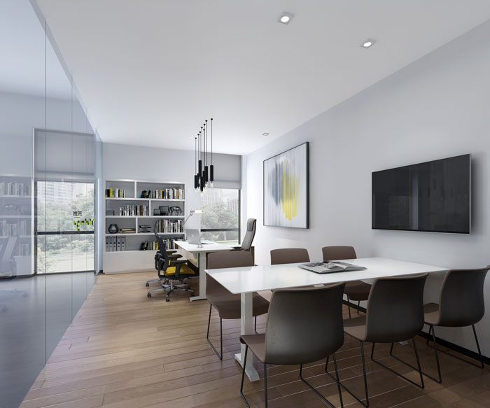 杭州食品公司辦公室辦公區(qū)裝修設(shè)計效果圖