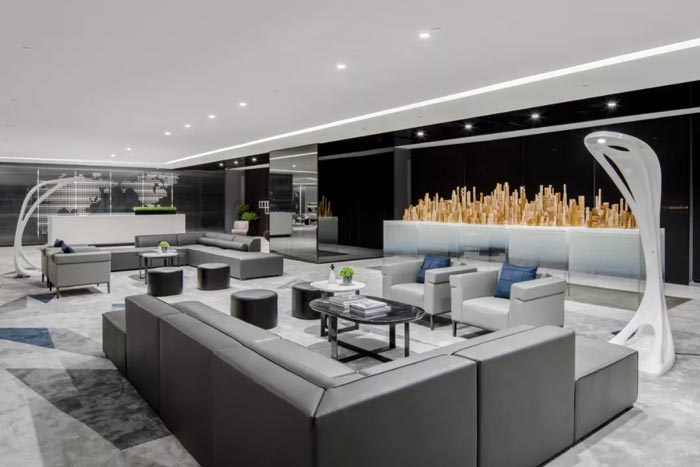 3000平方辦公樓接待區(qū)設計方案