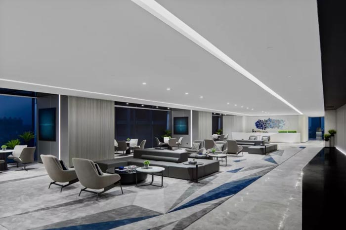 3000平方辦公樓接待區(qū)設計方案