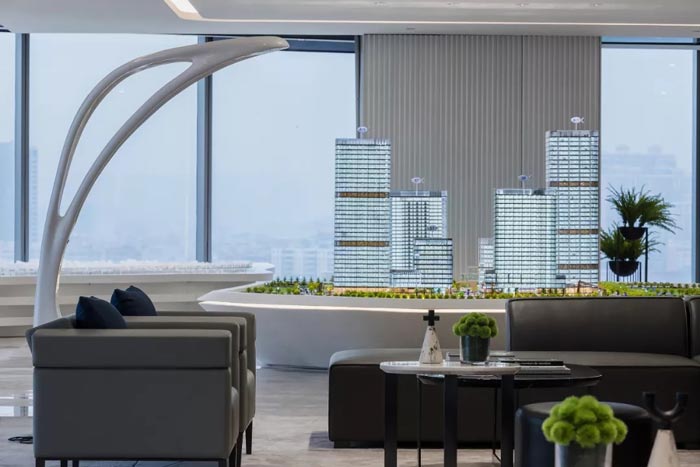 3000平方辦公樓接待區(qū)設計方案