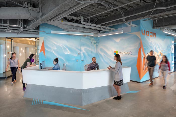 微軟研發(fā)中心前臺(tái)設(shè)計(jì)方案